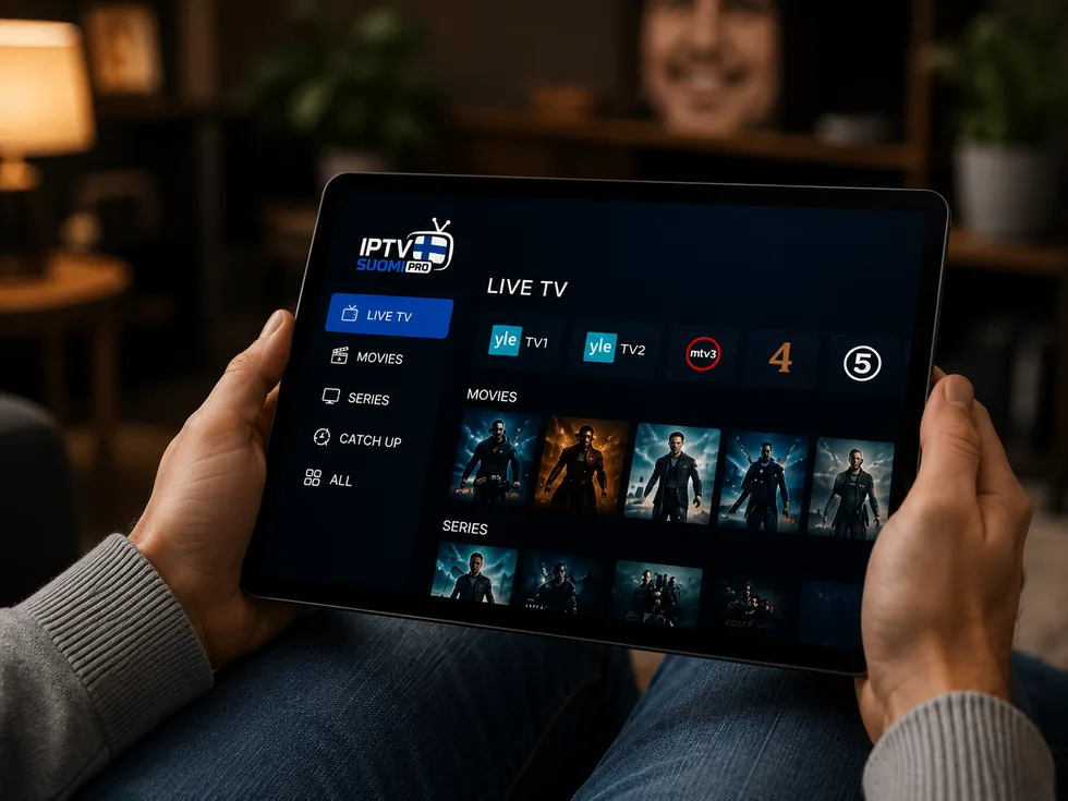 Elokuvat, sarjat ja urheilu IPTV Suomi Pro -sovelluksessa tabletilla